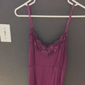 Lane Bryant Wine Lace Tank Top